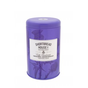 handmade scottish shortbread original flavour in purple tin. shop in our build a box collection